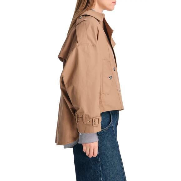 TWP Bogie Crop Cotton Blend Trench Coat - Picture 7 of 12